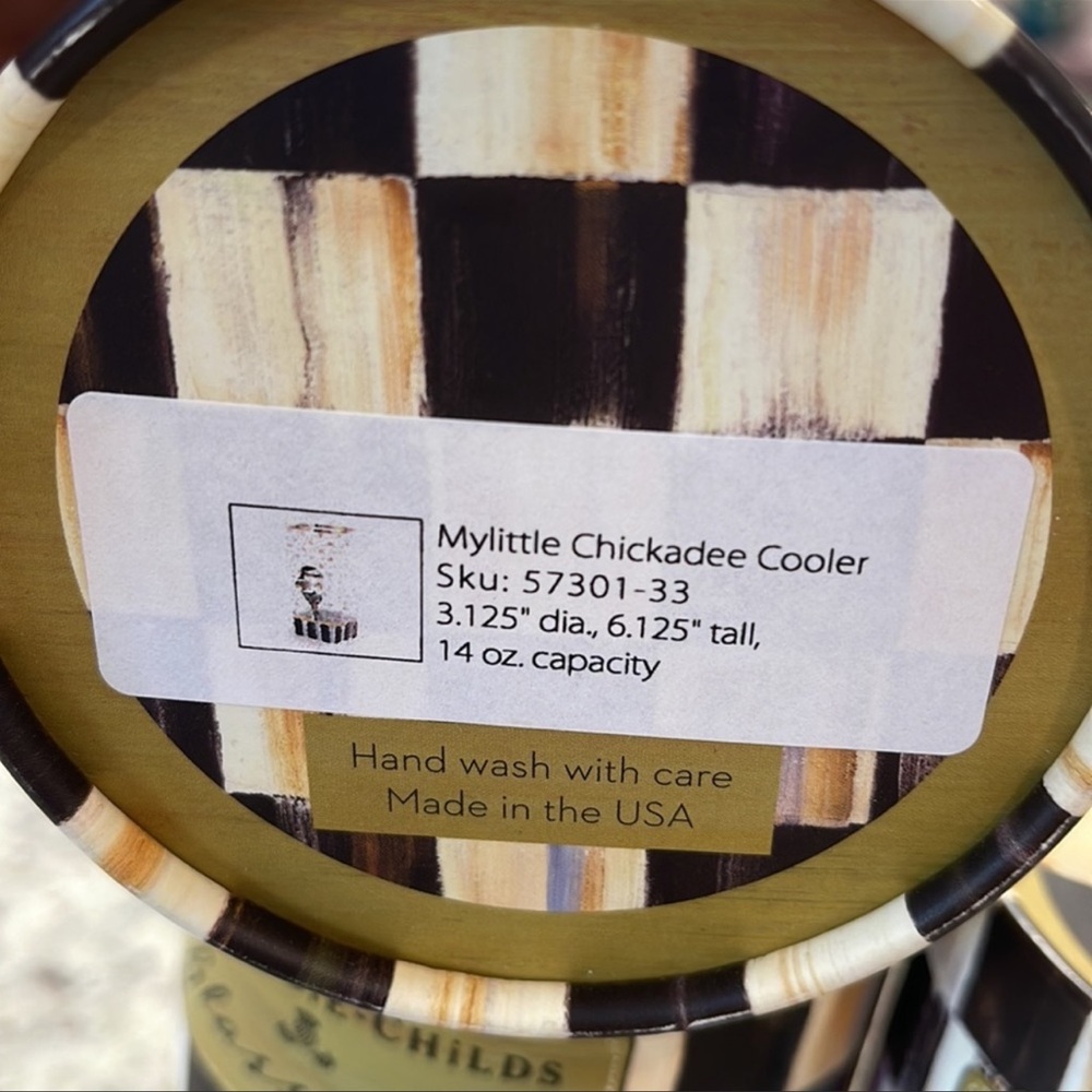 Mackenzie Childs Mylittle Chickadee Cooler tall glasses penguin 🐧 - Picture 6 of 6